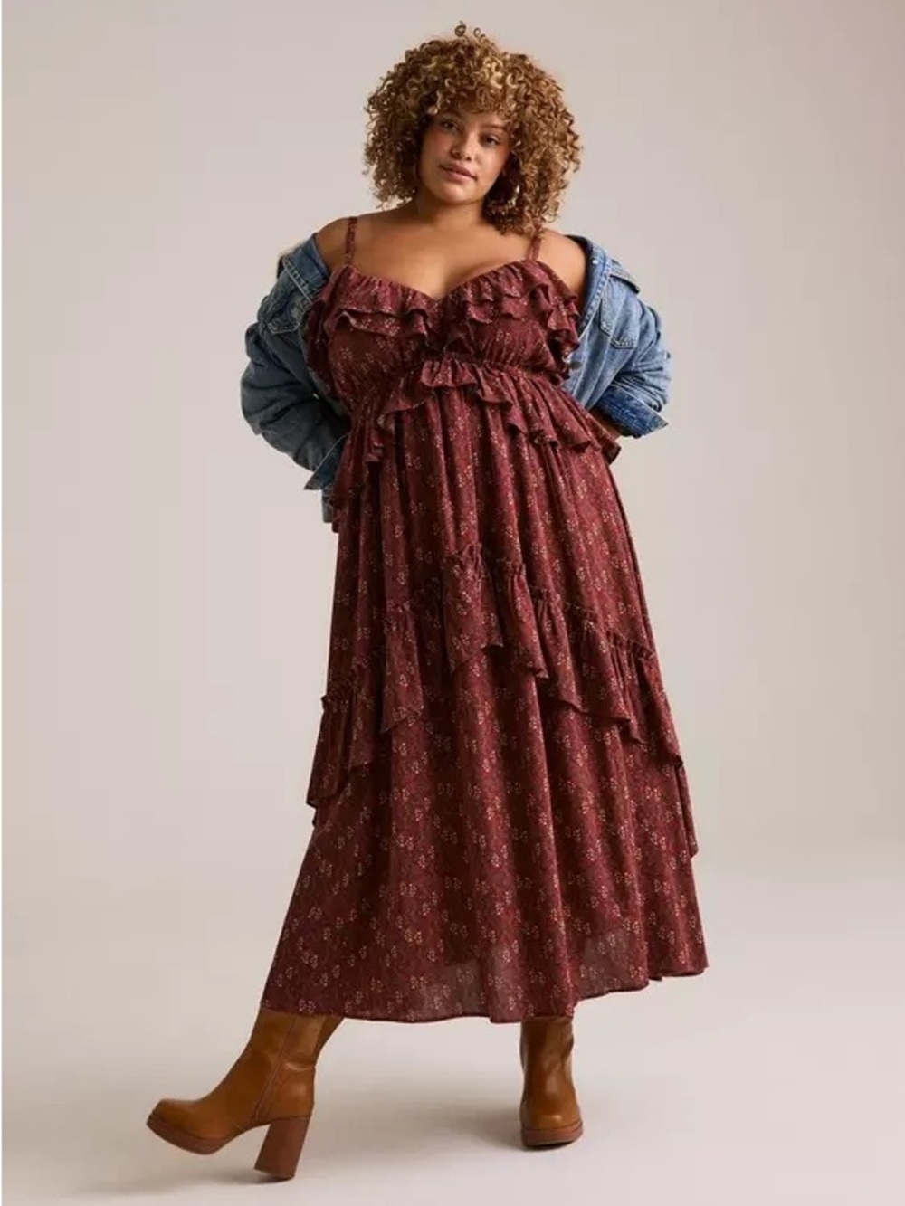 Torrid Floral Ruffle Maxi Dress